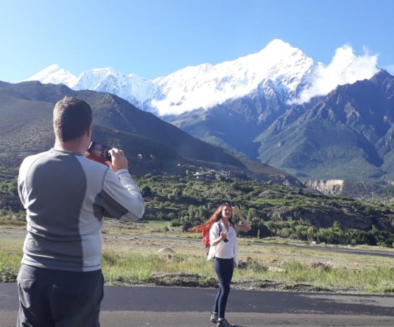 Trek Muktinath to Jomsom (2,715m/8,910ft) via Kagbeni: 5-6 hours (B, L, D)