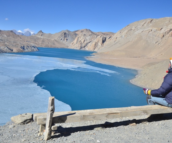 Explore Tilicho Lake (4,949m/16237ft) approx. 4/4 km  & 5-6 hours (B, L, D)