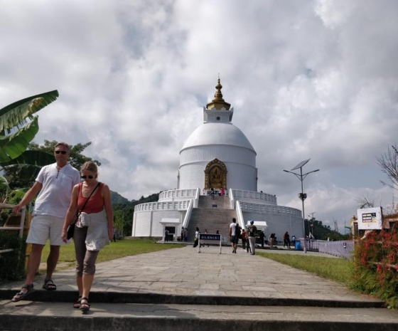 Boating at Phewa Lake & hike to World Peace Pagoda: Sightseeing at Daviâ€™s Fall, Gupteswor cave & Tibetan Refugee Camp (B)