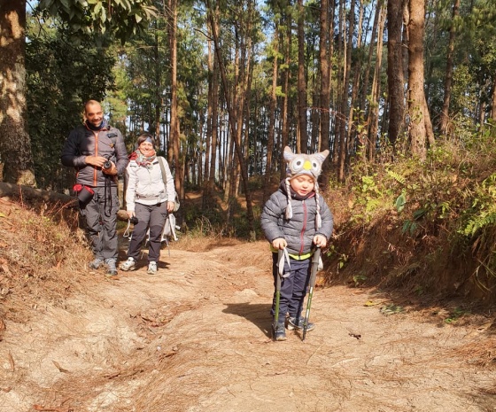 Drive to World Peace Pagoda: Explore & short hike to Kalabang (1344m altitude): Lunch with Local family: 90 minutes' drive & 4 hours walk (B, L)